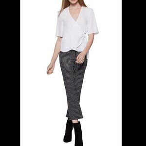 NWT  BCBGeneration Elbow Sleeve Satin Wrap Top